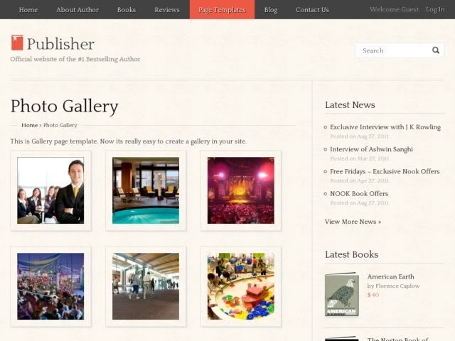 Publisher WordPress Theme Photo Gallery