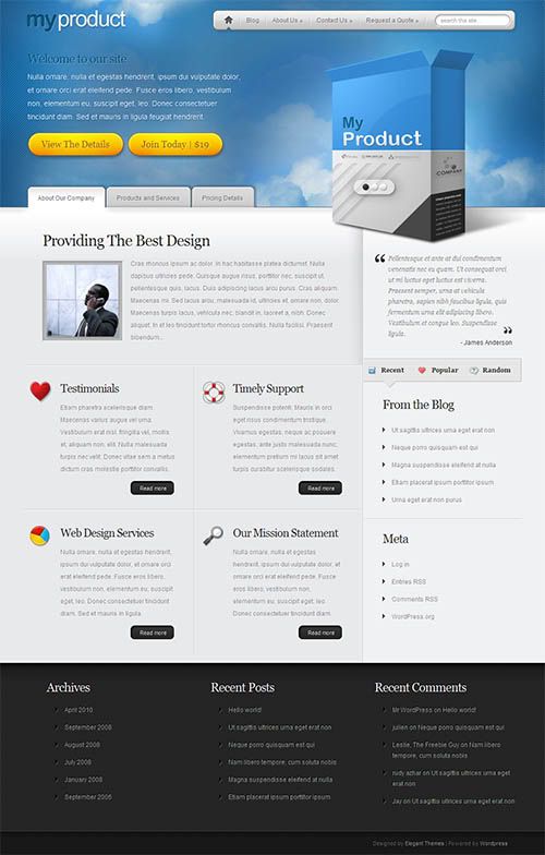 My Product WordPress Theme