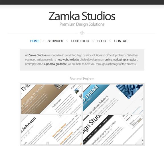 Zamka minimalist business WordPress theme