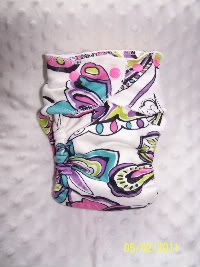 Bold Butterfly Bamboo fitted diaper