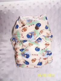 Football Bears Bamboo Fitted Diaper