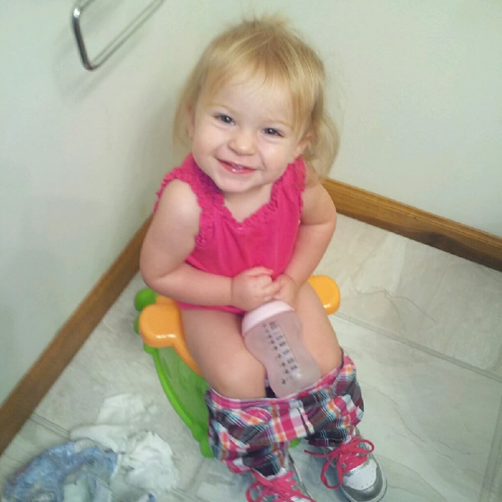 Ellie uses her big girl potty!! - BabyCenter