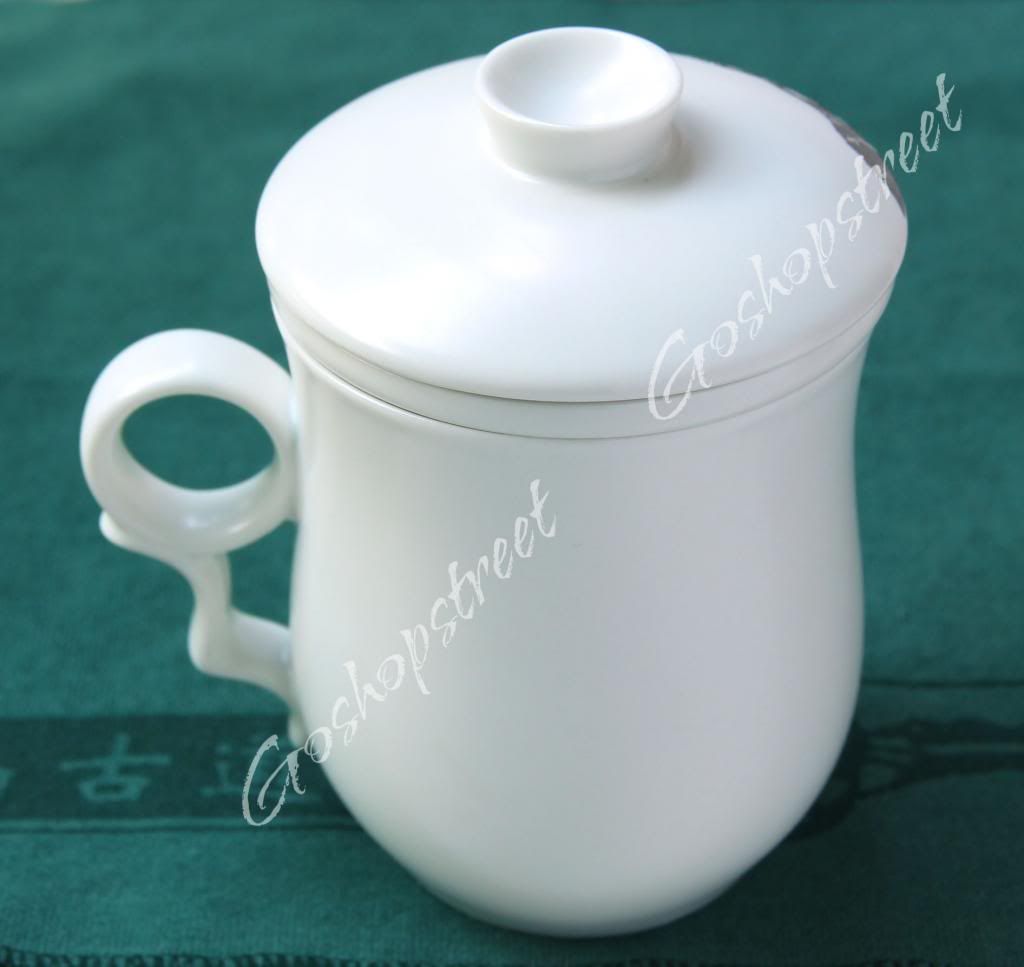 270ml Tea Life Culture Ceramic Porcelain Tea Mug Cup with Lid Infuser