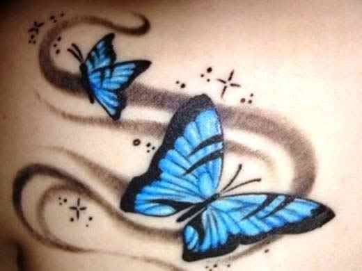 Tattoo Blue Butterfly