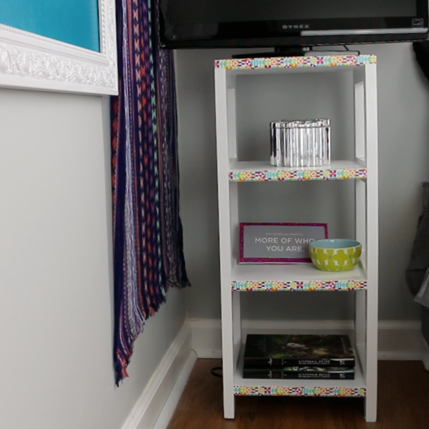 Washi Tape TV Stand makeover
