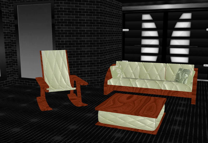 Green Leather Sofa Set lrg1