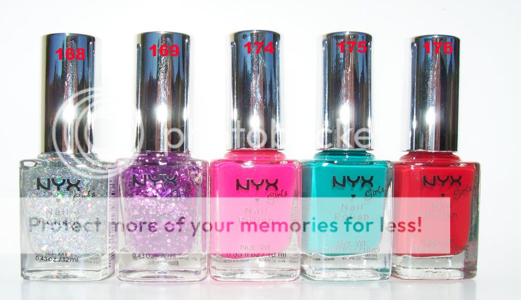 NYX GIRL NAIL POLISH Pick your 6 colors  