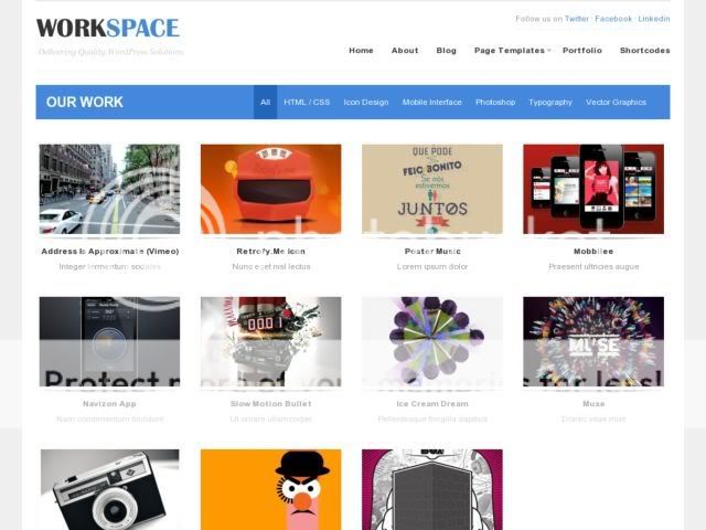WorkSpace WordPress theme
