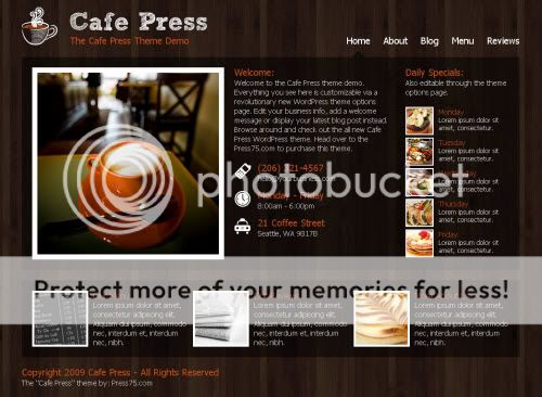cafe press 2.0 wordpress theme
