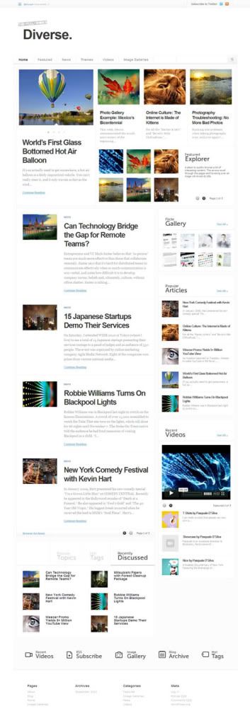 Diverse WordPress Theme