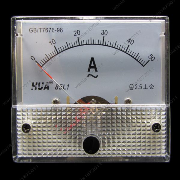 Ac 50a Analog Ammeter Panel Pointer Amp Current Meter Gauge 85l1 0