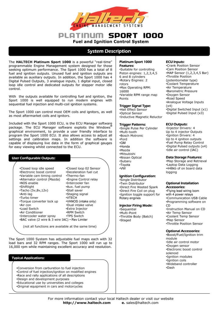 [DIAGRAM] Haltech Elite 1000 Ecu Ems Engine Management System Wiring ...