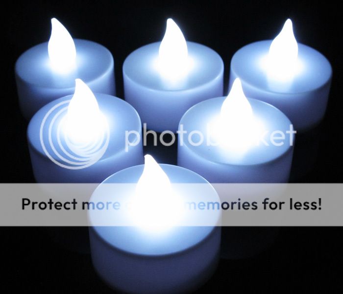 1pcs Romatic White Glaring Flameless Battery LED Tea Light Candle Fit
