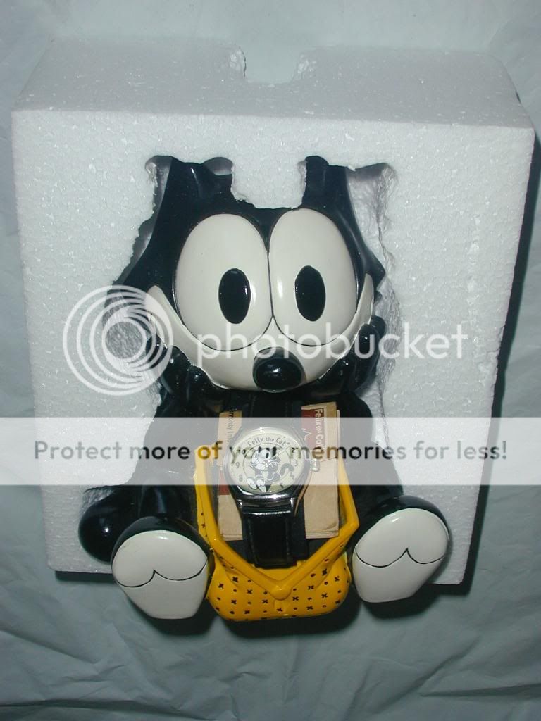 FELIX THE CAT Fossil Porcelain STATUE & Watch Limited Edition #827 