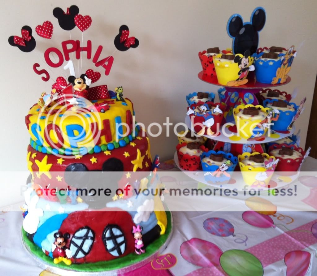 Birthday Cake Photo Sophia S Mickey Mouse Clubhouse 1st Birthday