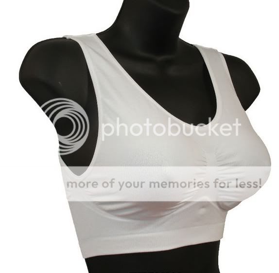 Push Up Sport Bra ohne Bügel BH Bustier mit Ahh Effekt Microfaser S M